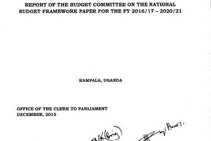 Parliament passes the National Budget Framework Paper