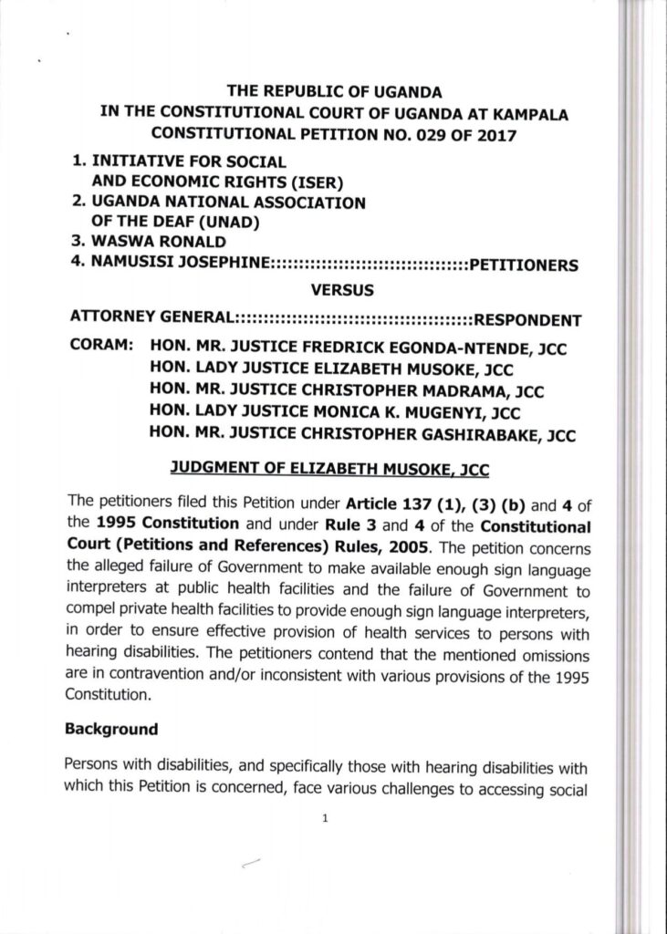 Constitutional Court judgment in petition No.29/2017