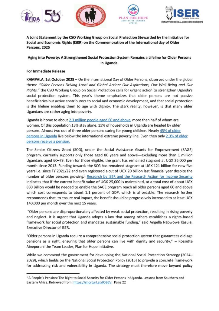 Aging into Poverty: A Strengthened Social Protection System Remains a Lifeline for Older Persons in Uganda