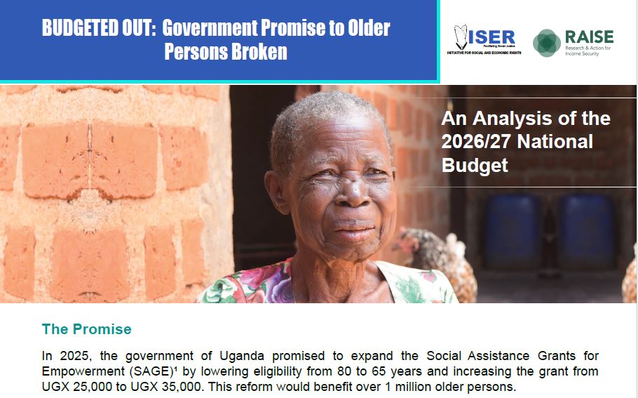 Budgeted Out: Government Promise to Older Persons Broken
