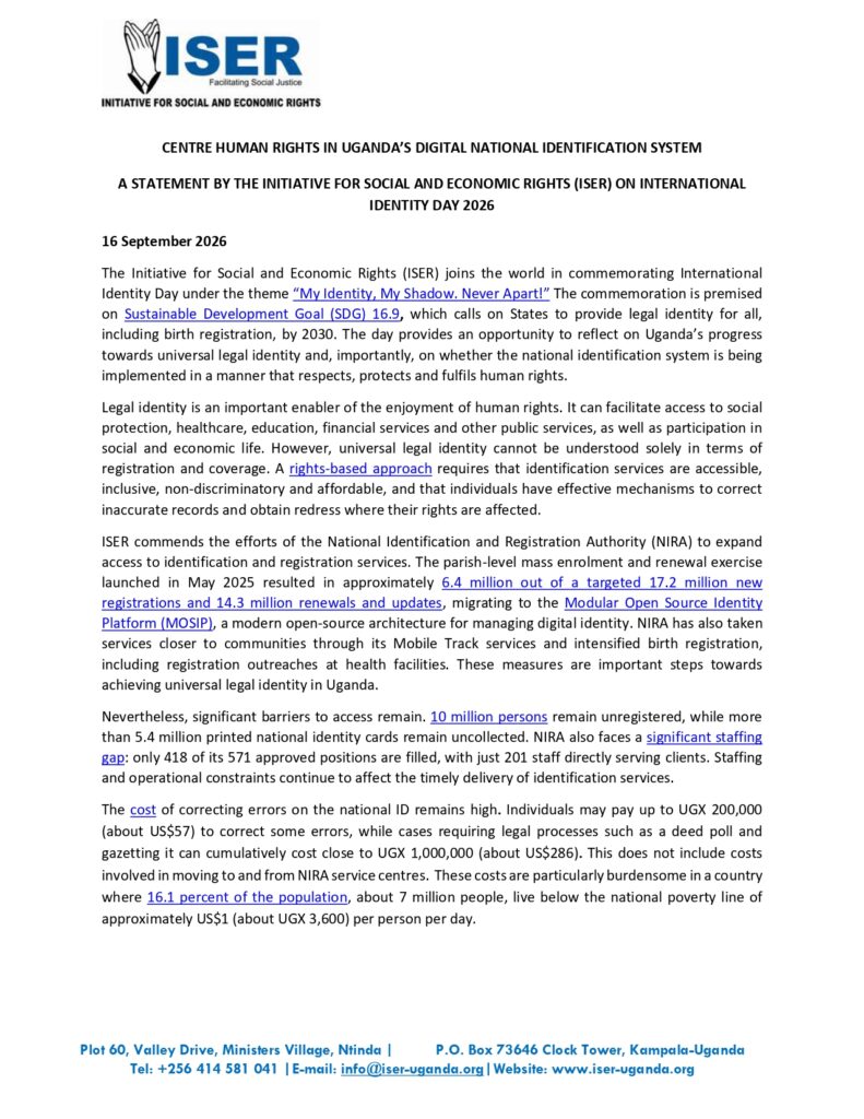 Press Statement – International Identity Day 2026